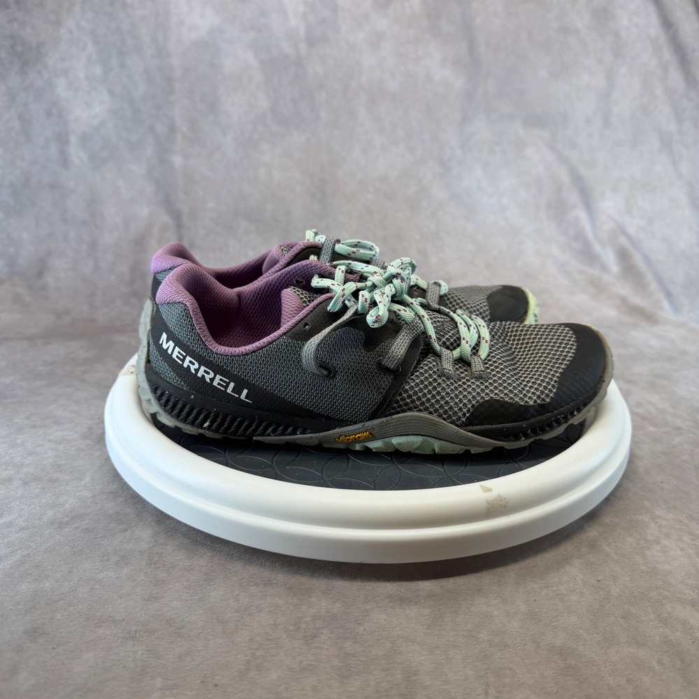 Merrell Trail Glove 6 Hiking Shoes Womens 7 Grey Purple J066830 Vibram Barefoot